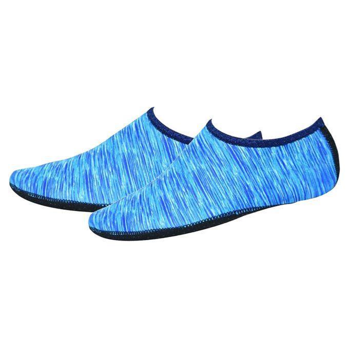 Unisex Water Shoes Slip On Aqua Socks Swim Surf Diving Yoga Exercise Reef Shoes - Blue-M