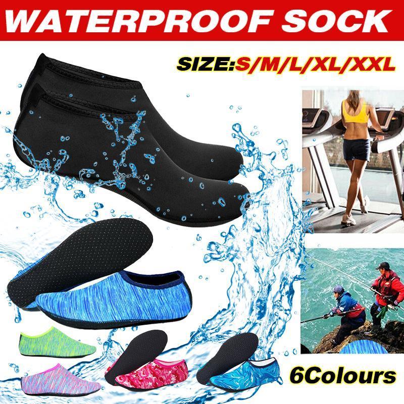 Unisex Water Shoes Slip On Aqua Socks Swim Surf Diving Yoga Exercise Reef Shoes - Purple-XXL