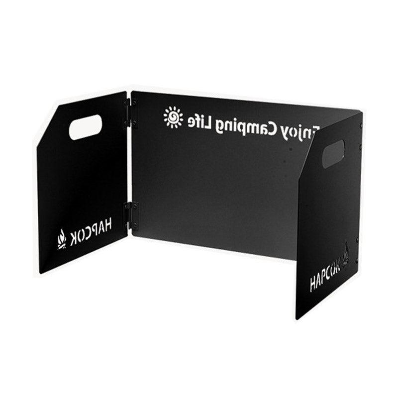 Outdoor Camping Tri Fold Board Portable Folding Windproof Windshield Protector - White