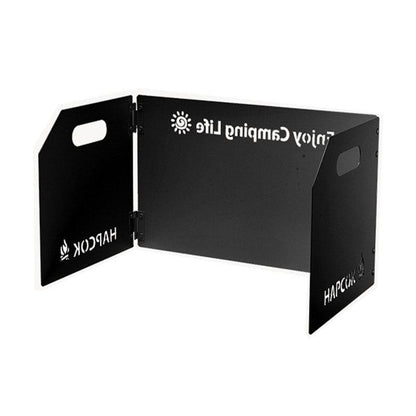 Outdoor Camping Tri Fold Board Portable Folding Windproof Windshield Protector - White