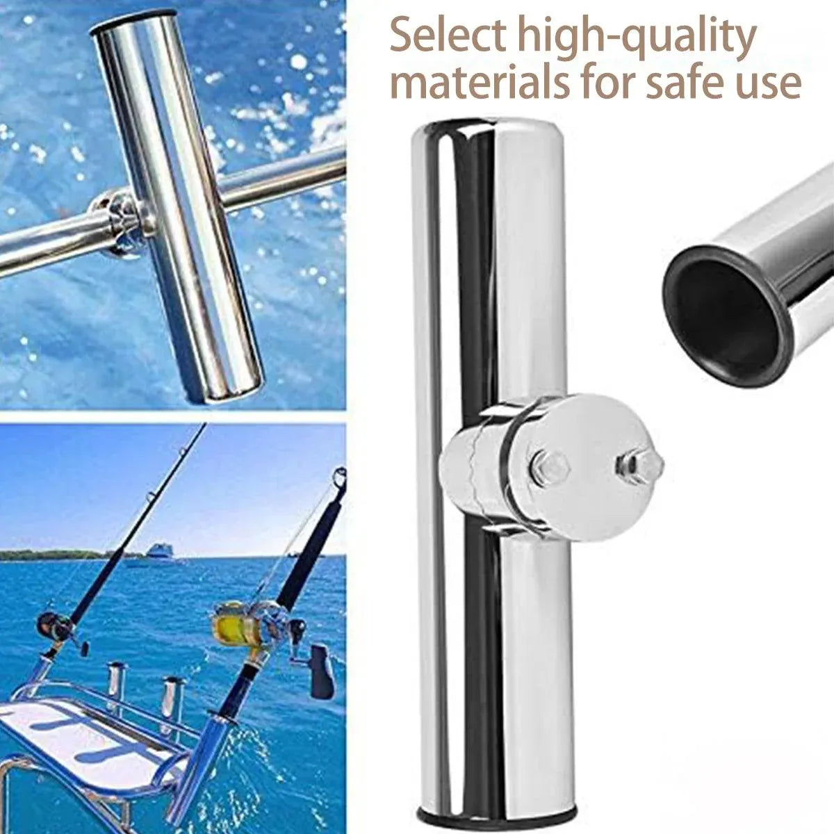 316 Stainless Steel Clamp-On Rod Holder – 360°