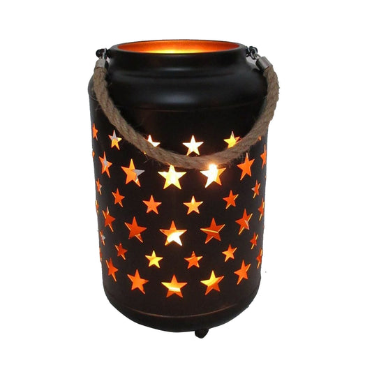 25cm Metal LED Lantern â€“ Star Design