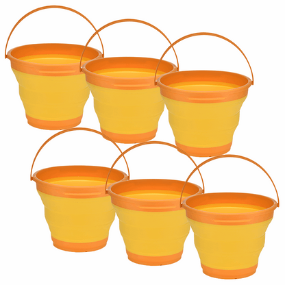 Foldable Camping Buckets 7L - Orange 6 Pack – Just Camp
