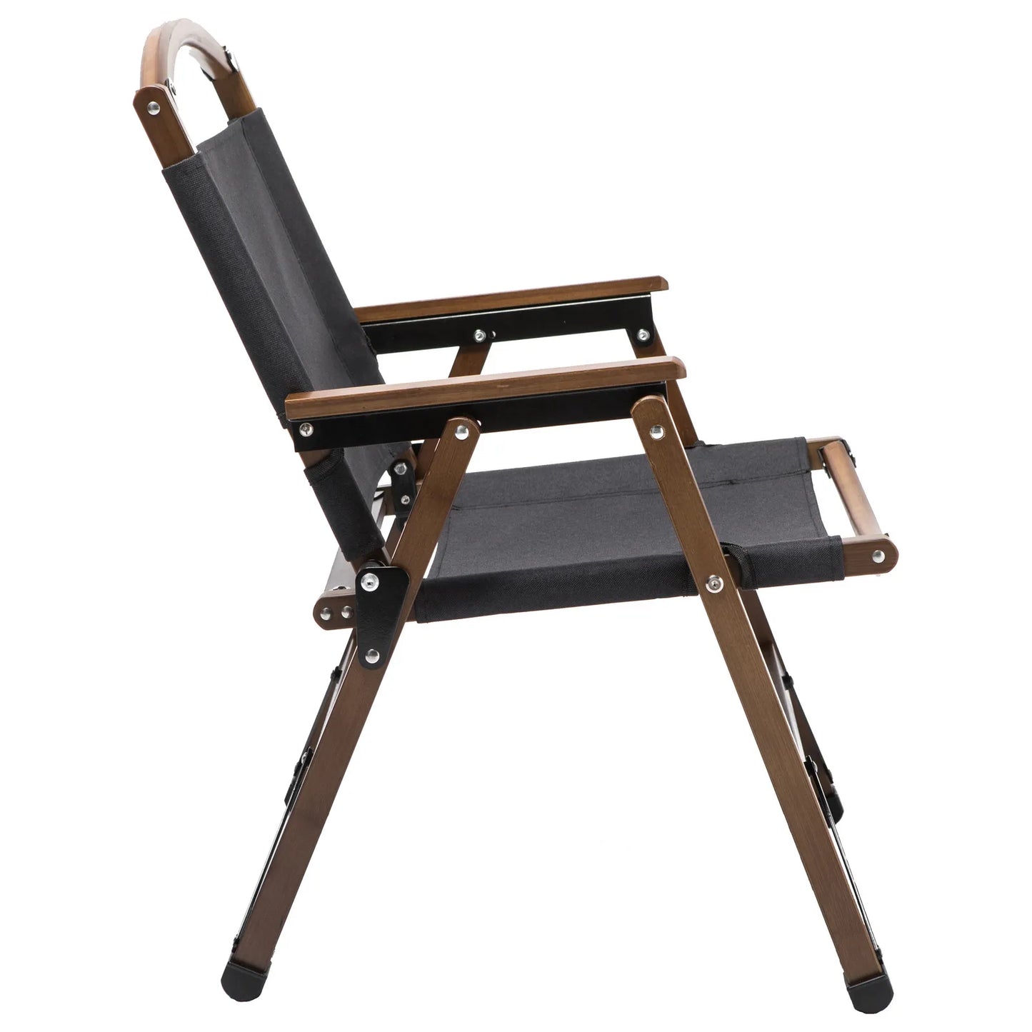 Bamboo Canvas Folding Camp Chair – Black