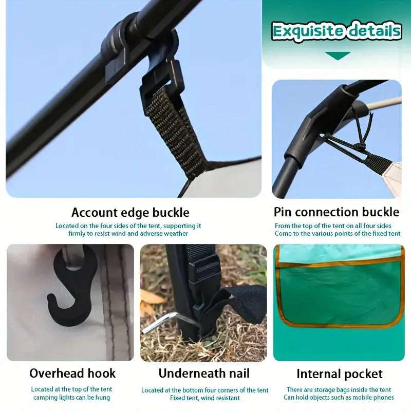 Tasman 3–5 Person Camping Tent | Green