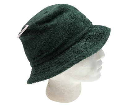 Stingy Brim Terry Towelling Bucket Hat Daggy Fishing Camping Lad Cap 100% COTTON - Bottle Green - L/XL