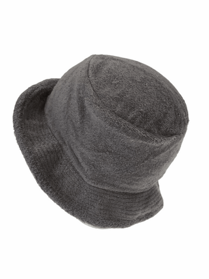 Stingy Brim Terry Towelling Bucket Hat Daggy Fishing Camping Lad Cap 100% COTTON - Grey  - L/XL