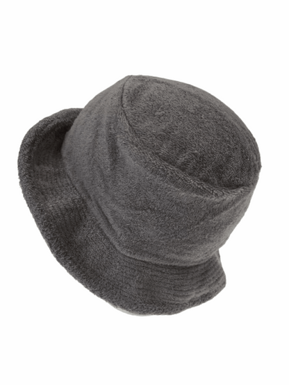 Stingy Brim Terry Towelling Bucket Hat Daggy Fishing Camping Lad Cap 100% COTTON - Grey  - S/M