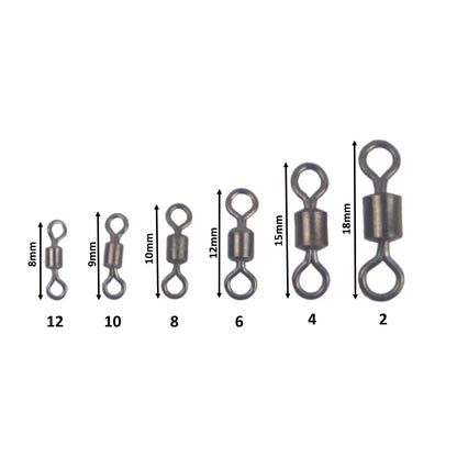 Swimerz Rolling Swivels, Size 4, 15 pack