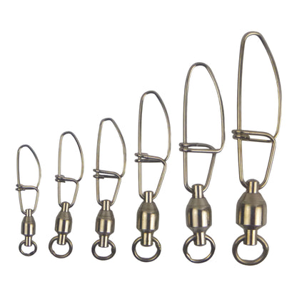 Swimerz HD Ball Bearing Swivels with Crosslock Snap, Size 4, 17 pack