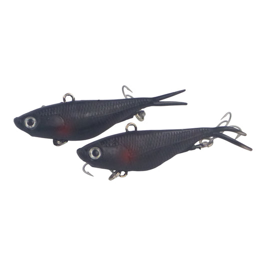 Swimerz 95mm Soft Vibe, Carbon, 2 pack