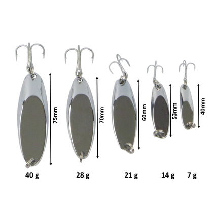 Finesse Chrome Kaster Jig, 28 Grams. Pack of 2 Jigs.