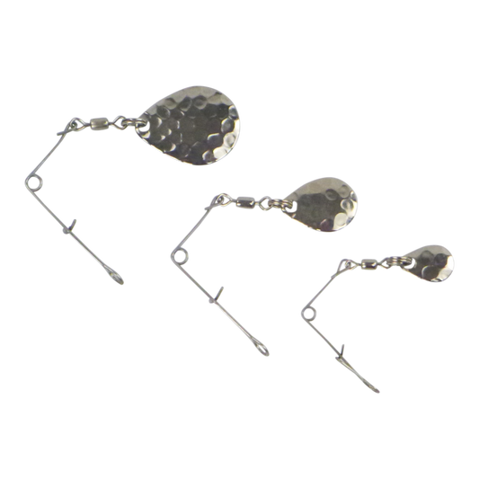 Swimerz Jig Spinner, Medium, Hammered Nickel, 5 Pack