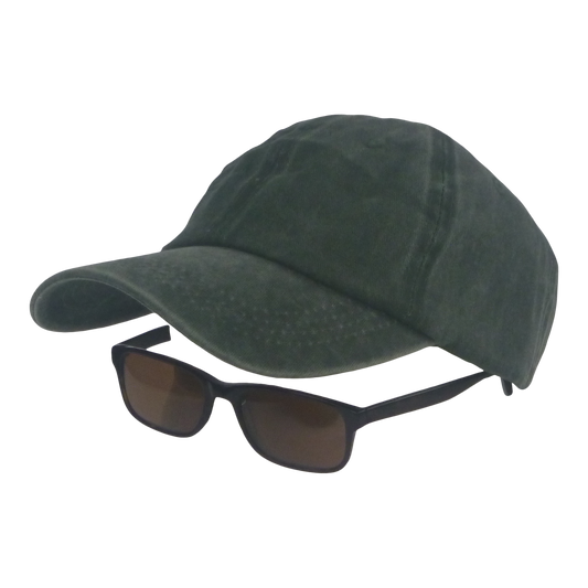 BSTC 6-Panel Baseball Cap, Distressed Cotton, Green