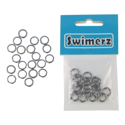 Swimerz Solid Jigging Rings, 11mm, 20 pack