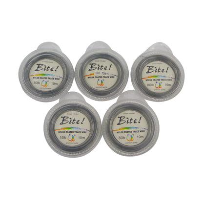 Swimerz Bite 7 Strand Coated Leader Wire, 15lb breaking strain, 10 mtrs
