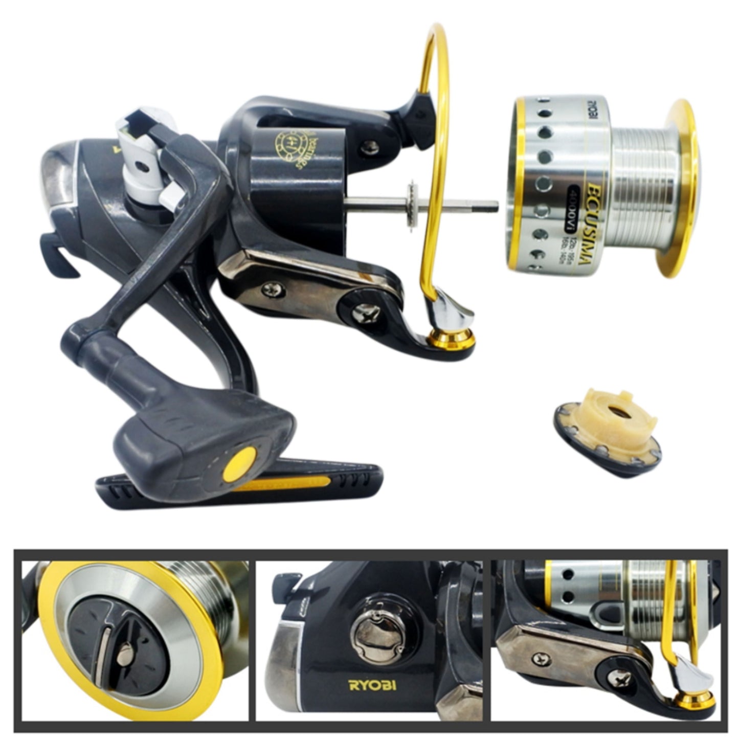 Ryobi Ecusima 3000 Spinning Reel, 5:0:1 Fast Retrieve 4+1 BB