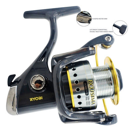 Ryobi Ecusima 3000 Spinning Reel, 5:0:1 Fast Retrieve 4+1 BB