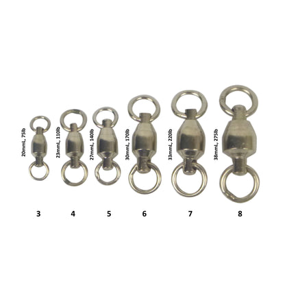 Swimerz Heavy Duty Ball Bearing Swivels, Size 3, 20 pack