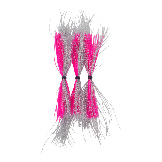 Dekoi Krystal Flash Lure Skirts, Silver Pink
