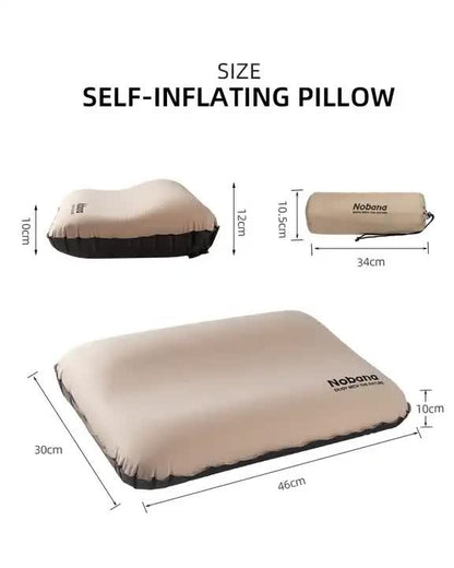 Navy Blue Self Inflating 3D Outdoor Sponge Pillow