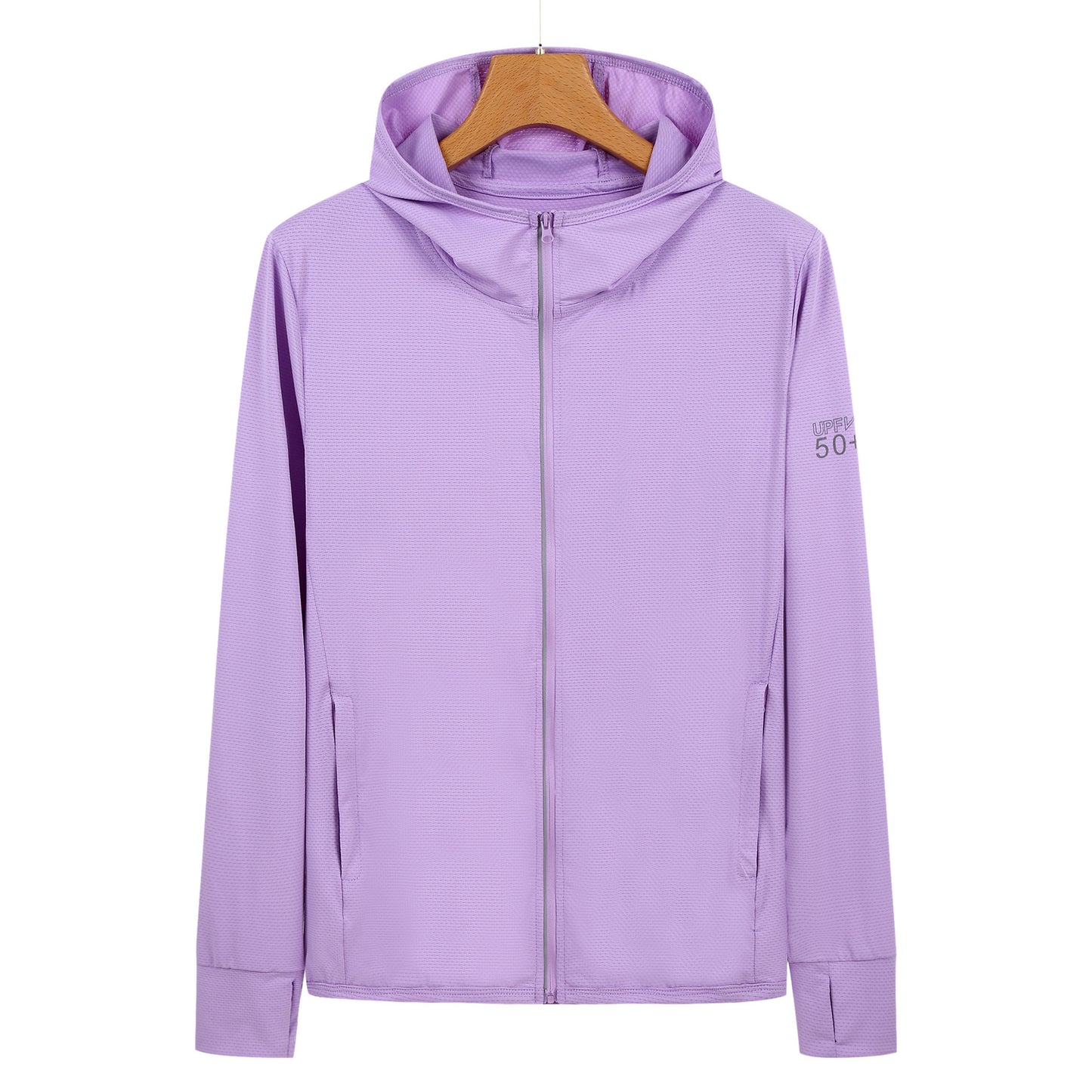 XL Purple Long Sleeve UV Protection Summer Breathable Knitted Ice Silk Outdoor Sun Protection Clothing - Unisex Thin Sunscreen Shirt