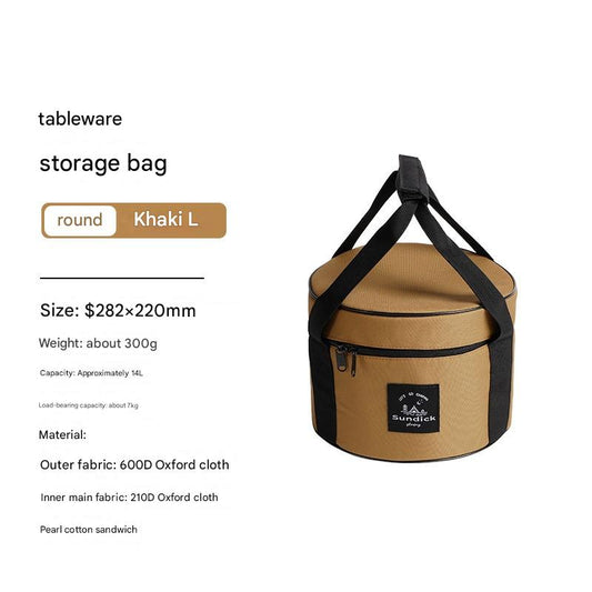 Camping Kitchen Utensil Organiser Bag Khaki 9L