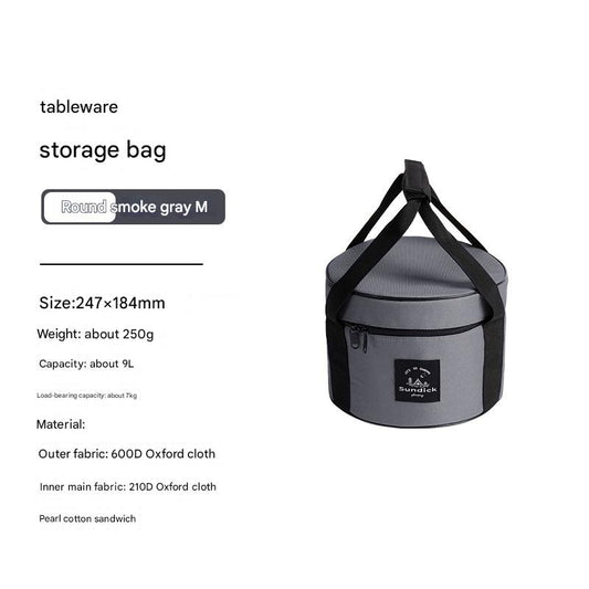 Camping Kitchen Utensil Organiser Bag Smoke Grey 9L