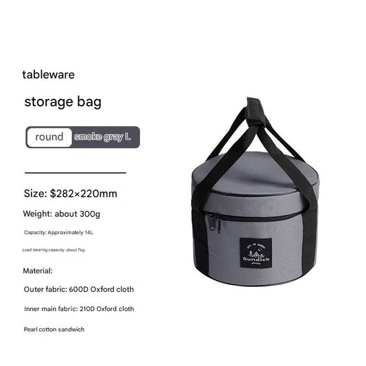 Camping Kitchen Utensil Organiser Bag Smoke Grey Large
