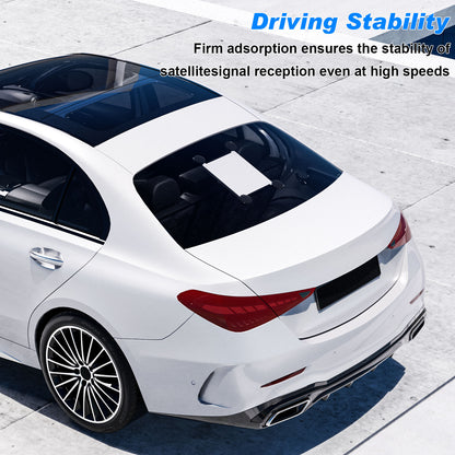 White and Black Heavy-Duty Suction Cup Mount for Starlink Mini - All-Weather Car, RV & Boat Bracket