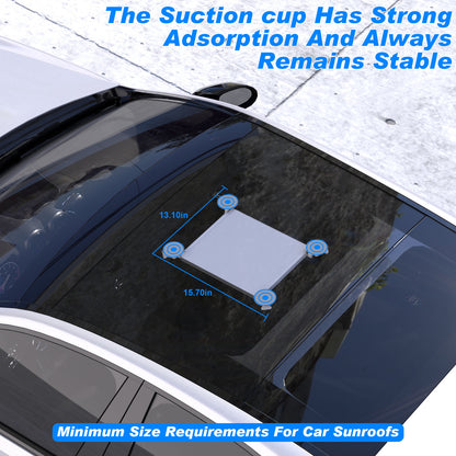 White Heavy-Duty Suction Cup Mount for Starlink Mini - All-Weather Car, RV & Boat Bracket