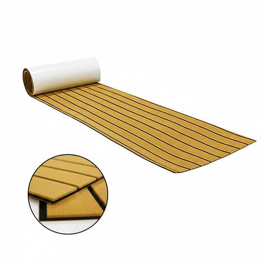 EVA Faux Teak Boat Flooring Sheet 240x45cm Gold