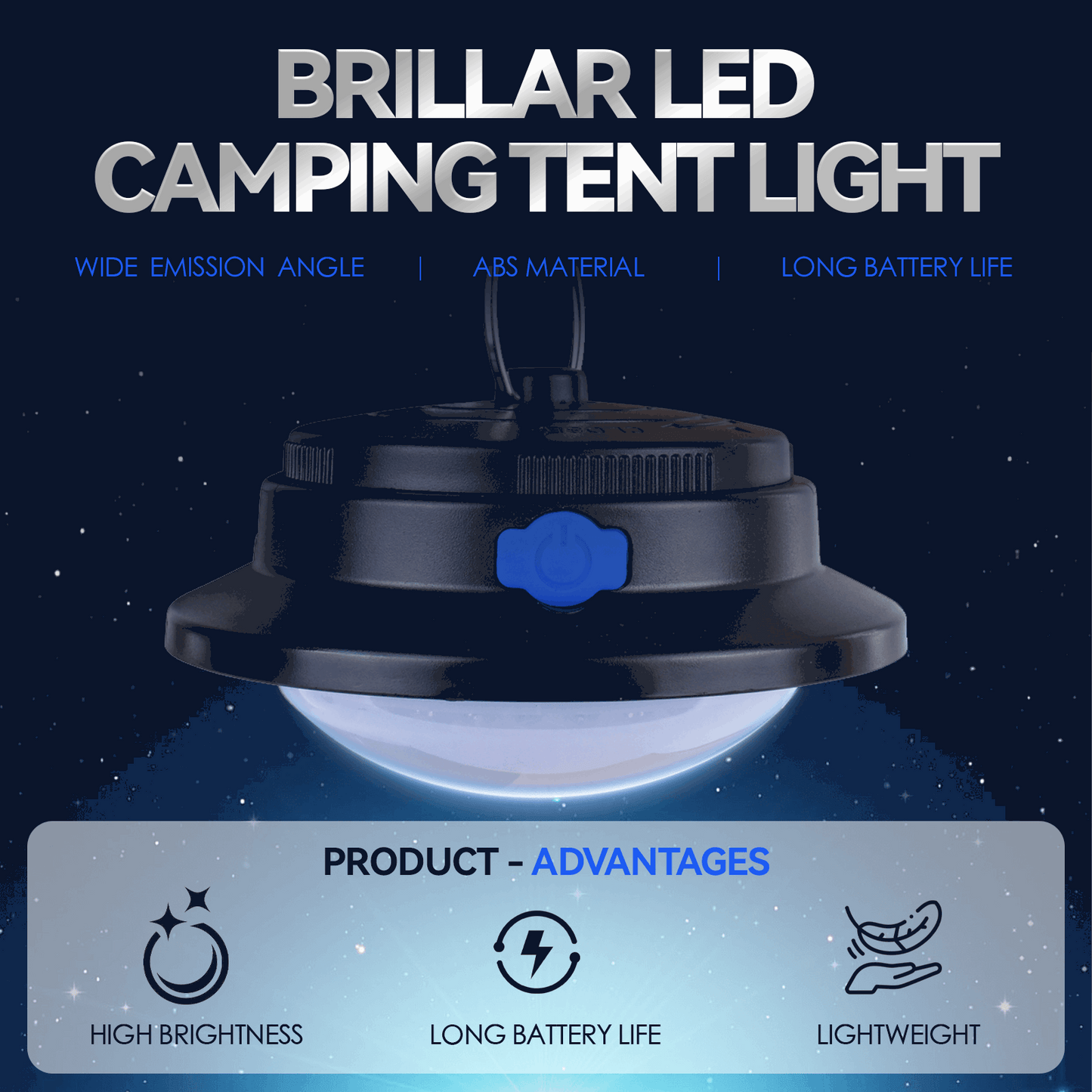 Brillar 150 Lumen LED Camping Tent Light