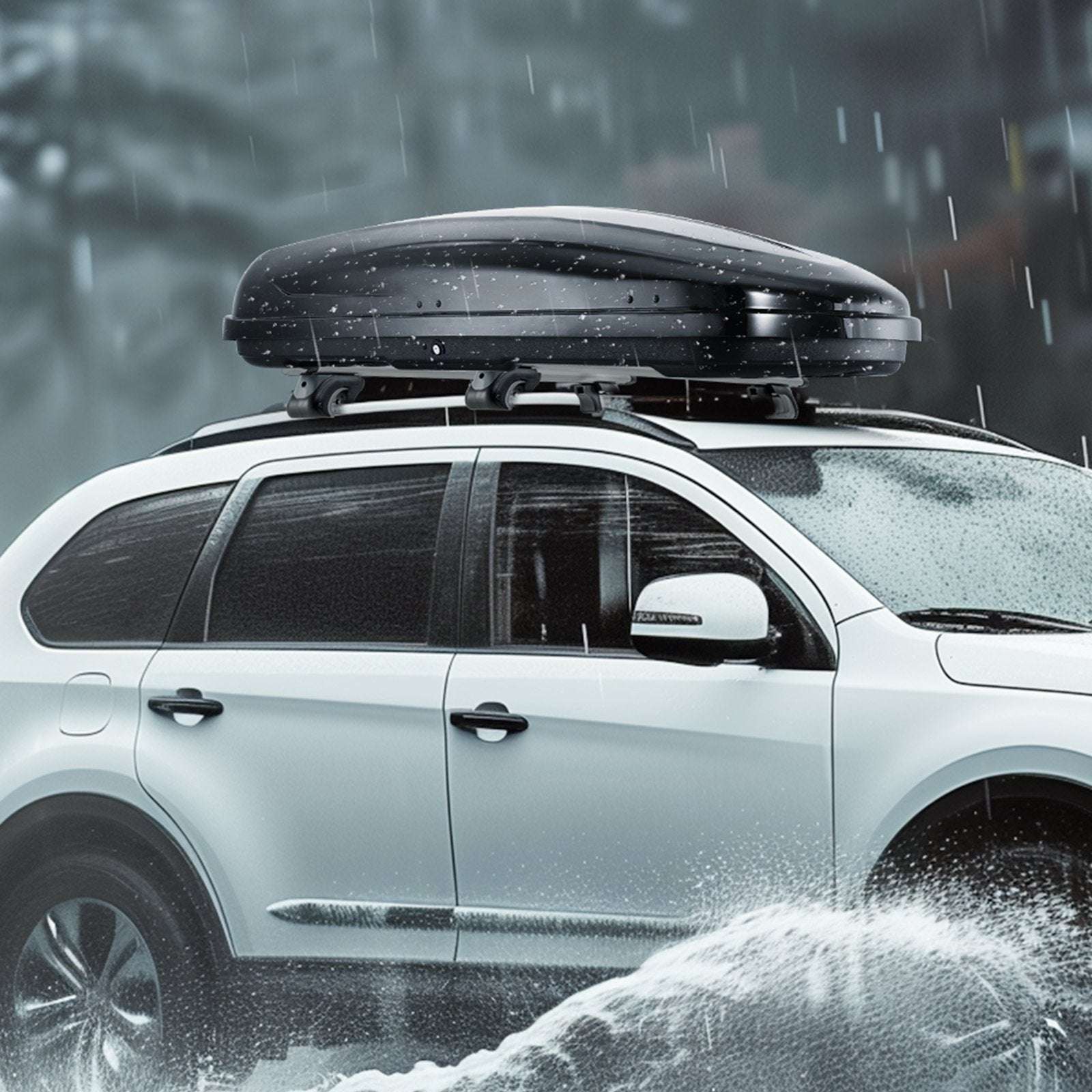 VEVOR Rooftop Cargo Carrier 220 L Luggage Storage Box ABS for SUVs Cars