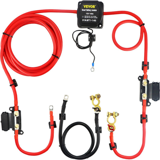 140A Split Charge Relay Kit 6m Dual Battery Isolator