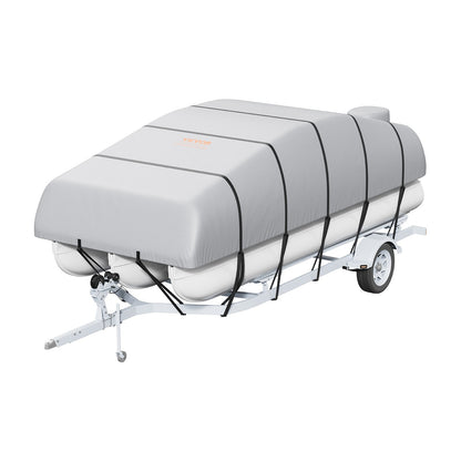 VEVOR Pontoon Boat Cover 800D Waterproof Trailerable 19-20 ft with Storage Bag