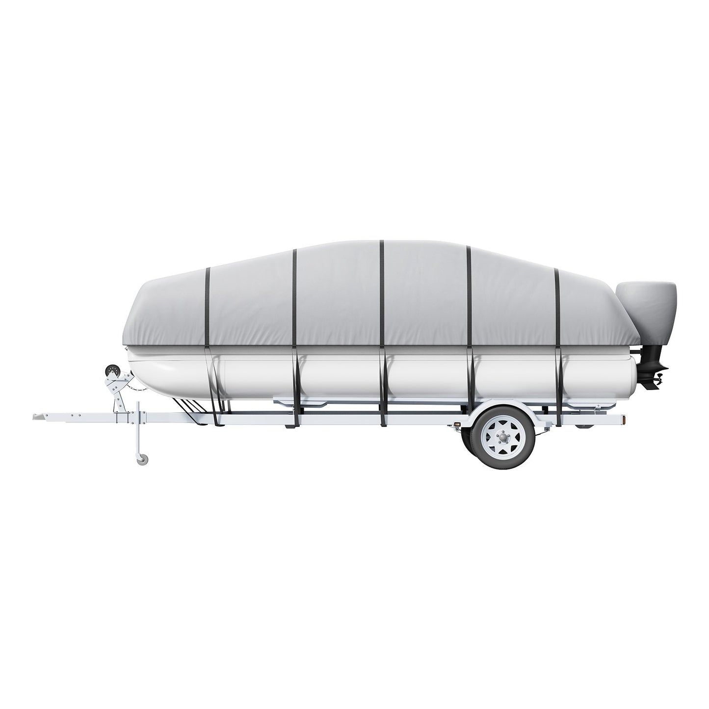 VEVOR Pontoon Boat Cover 800D Waterproof Trailerable 19-20 ft with Storage Bag