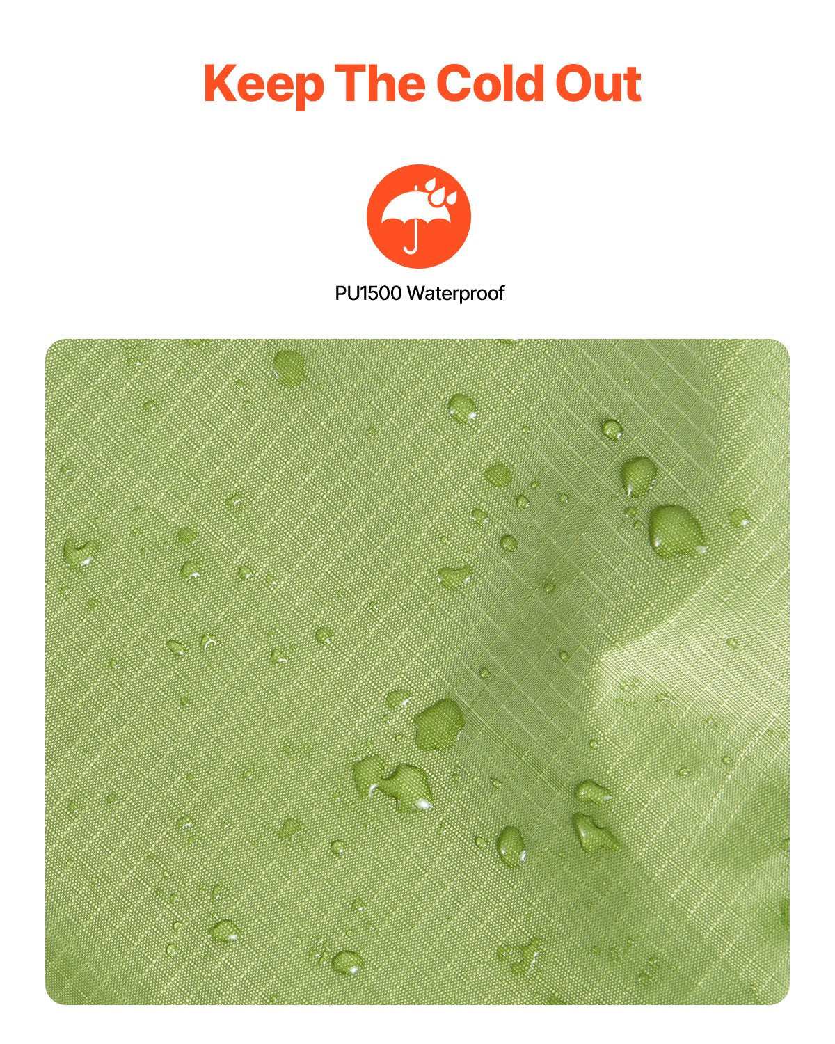 VEVOR Camping Blanket 2 m x 1.5 m Wearable Warm Stadium Blanket Army Green