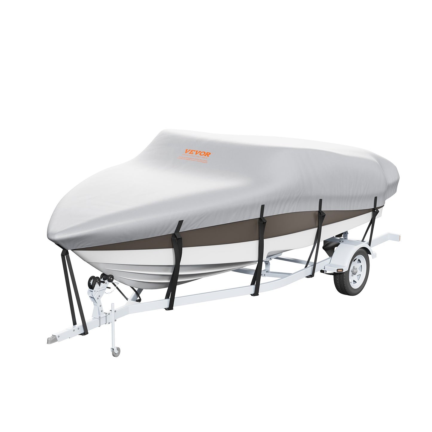 VEVOR Boat Cover 600D Waterproof 16-18.5 ft Boat Cover V-Hull Tri-Hull Runabout
