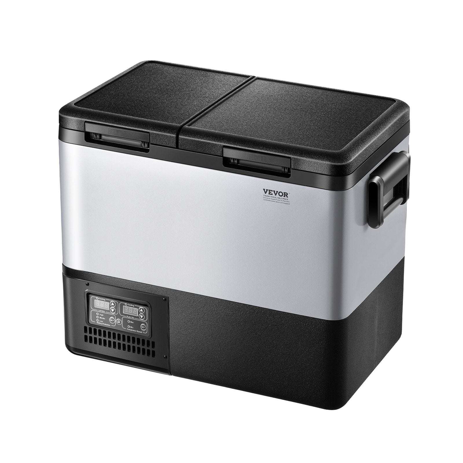 VEVOR 45 L Dual-Zone Portable Car Fridge Freezer