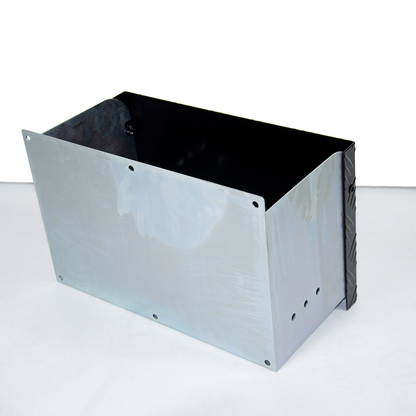 Battery Box Set Sturdy Galvanized Trailer Caravan Boat Spare Part with Lid and Hole for Secure Suits battery up to 160mm deep x 350mm wide Height 250mm