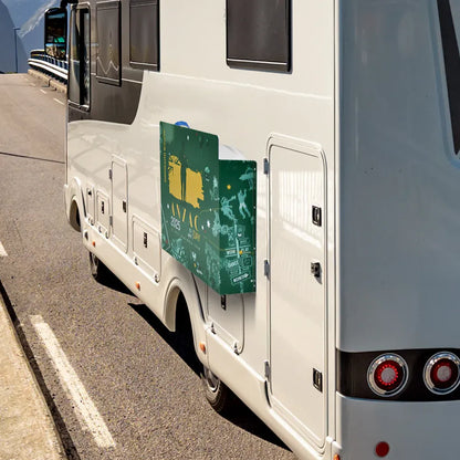 Alpen Outdoor Diesel Tank Cover Silver Gas Tank Bracket 2mm Thick Aluminium Tank Mounting Holder Fit for 10L/15L Tank for Caravan Trailer Toolbox Left Right ANZAC Green