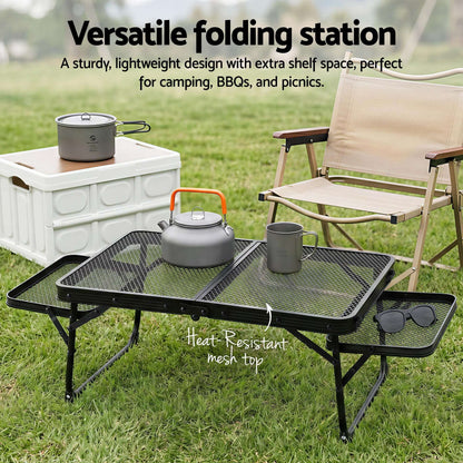 Weisshorn Camping Table Mesh Desktop Lightweight Portable Outdoor Folding Grill Desk
