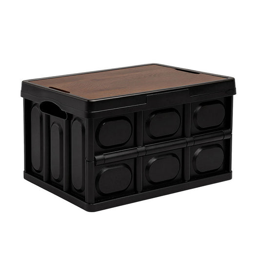 Gardeon 50L Collapsible Storage Box with Plywood Lid