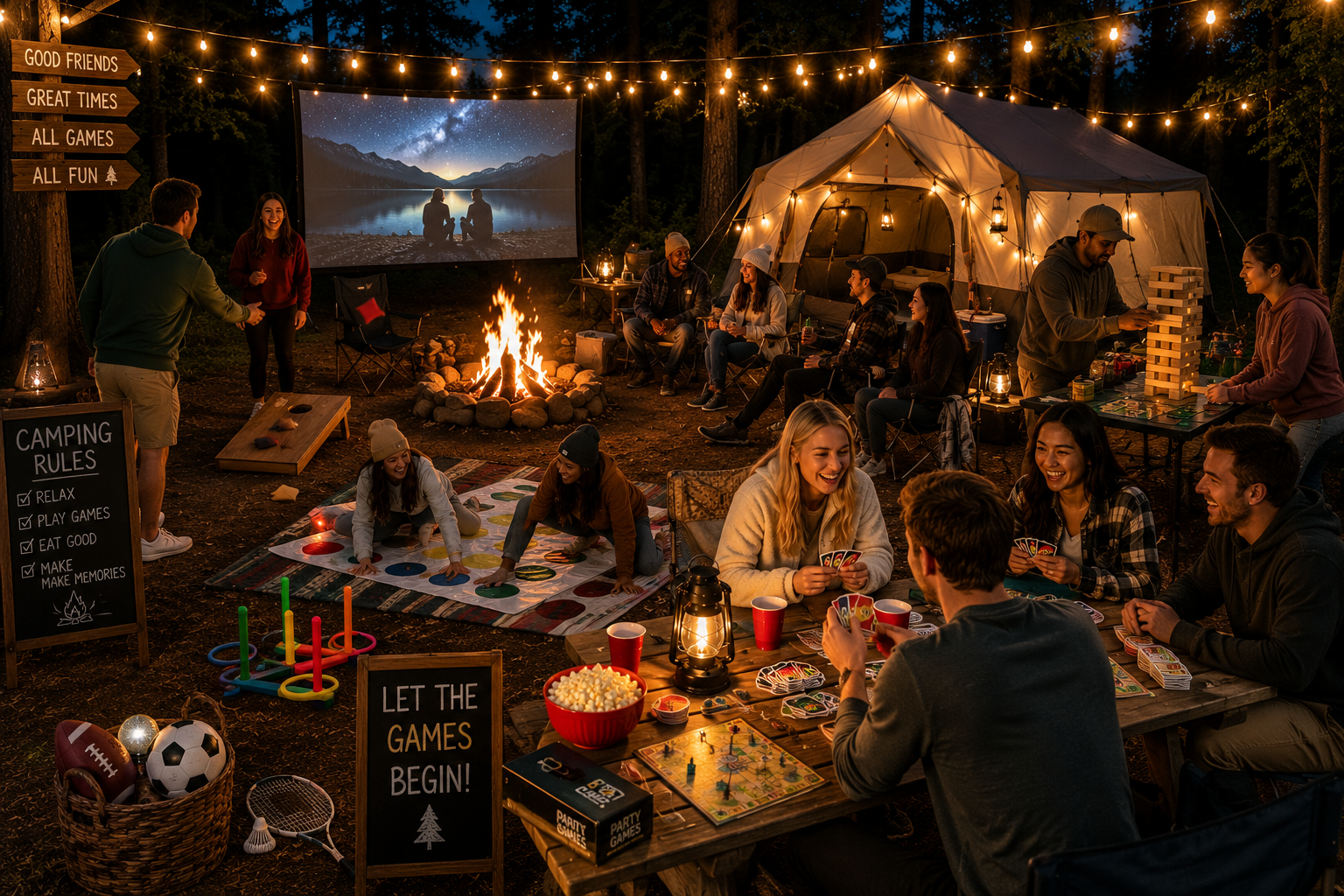 Camping games and outdoor fun for families, friends and groups on Aussie camping trips