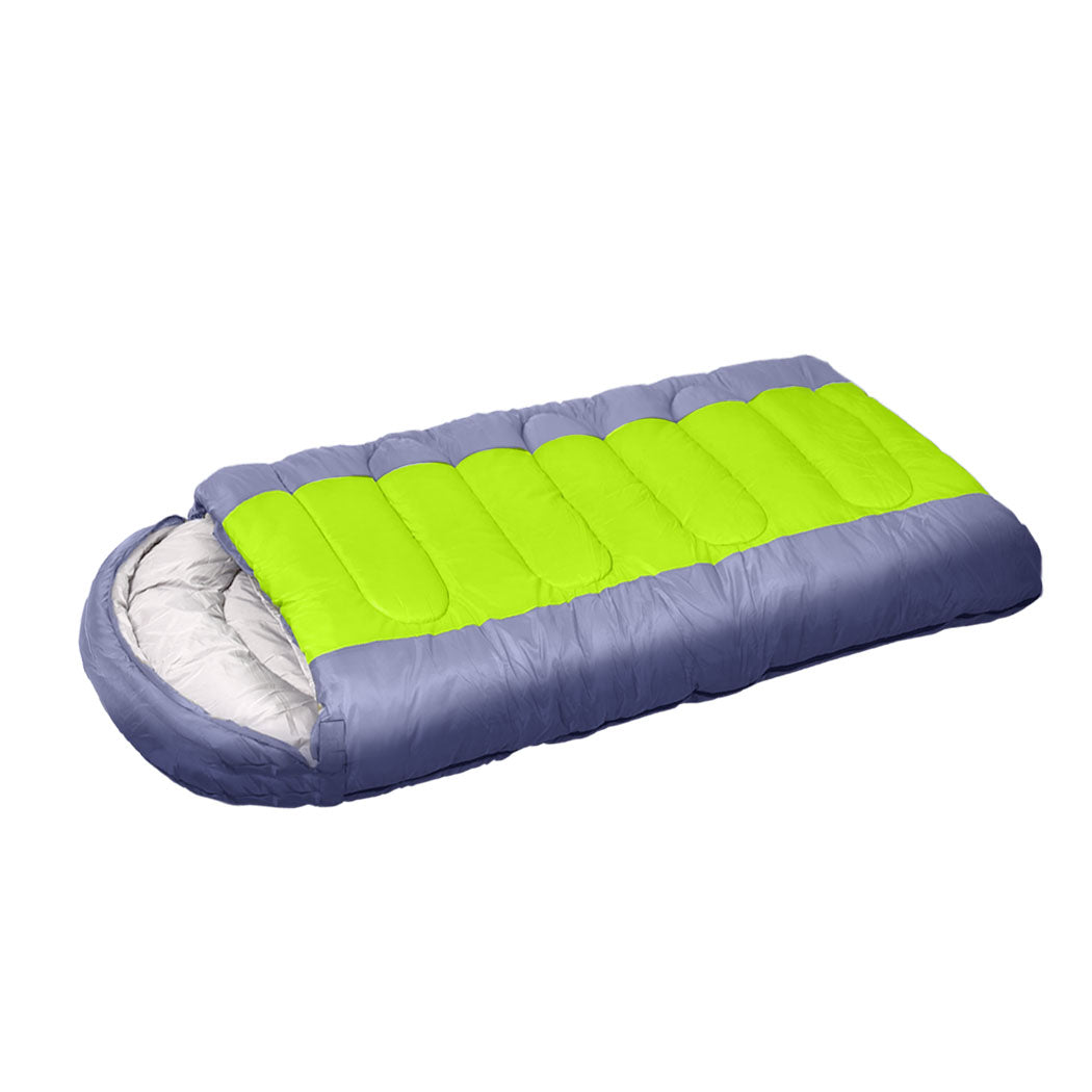 Mountview grey winter camping sleeping bag with carry bag