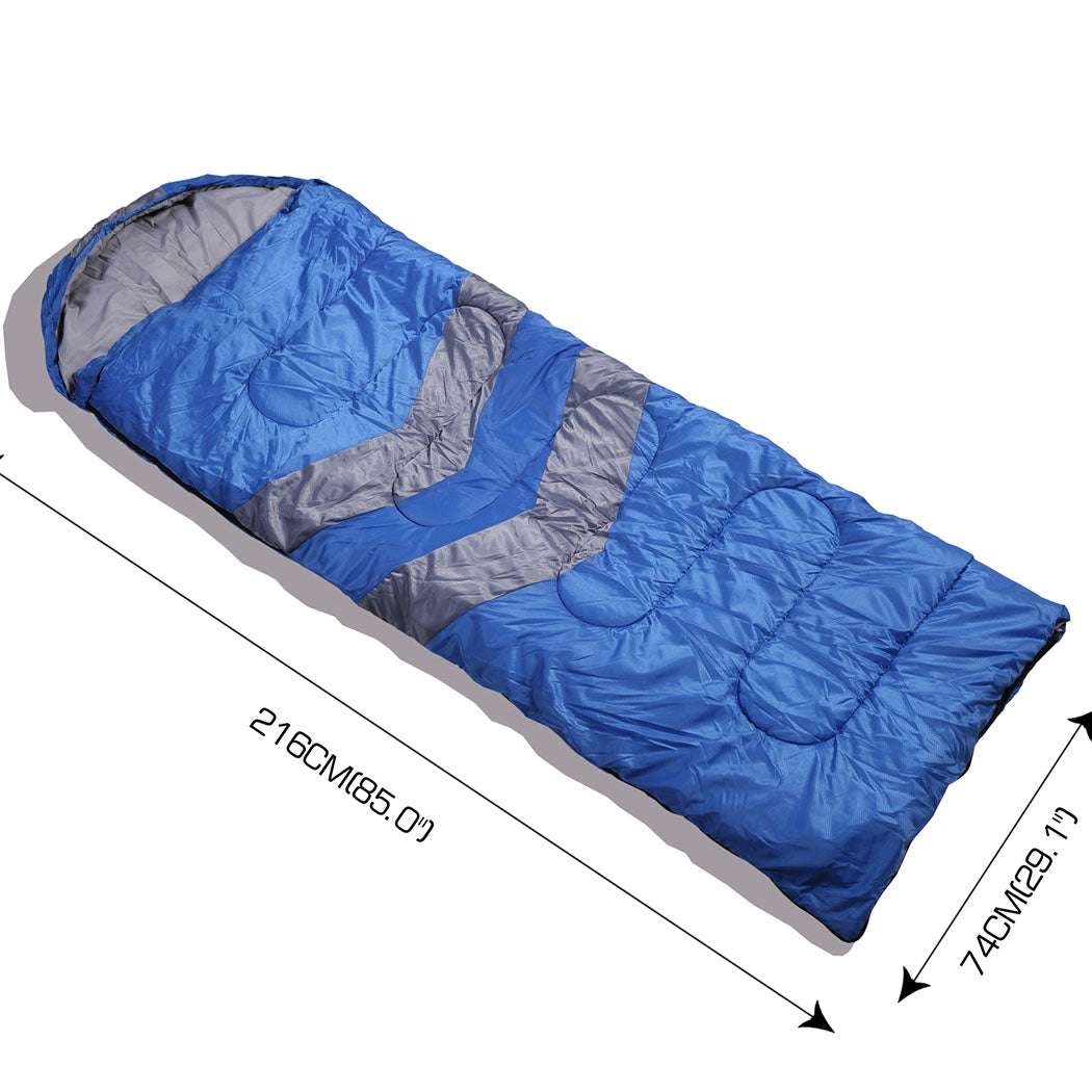 Mountview Single Sleeping Bag Bags Outdoor Blue-1973193762939211778