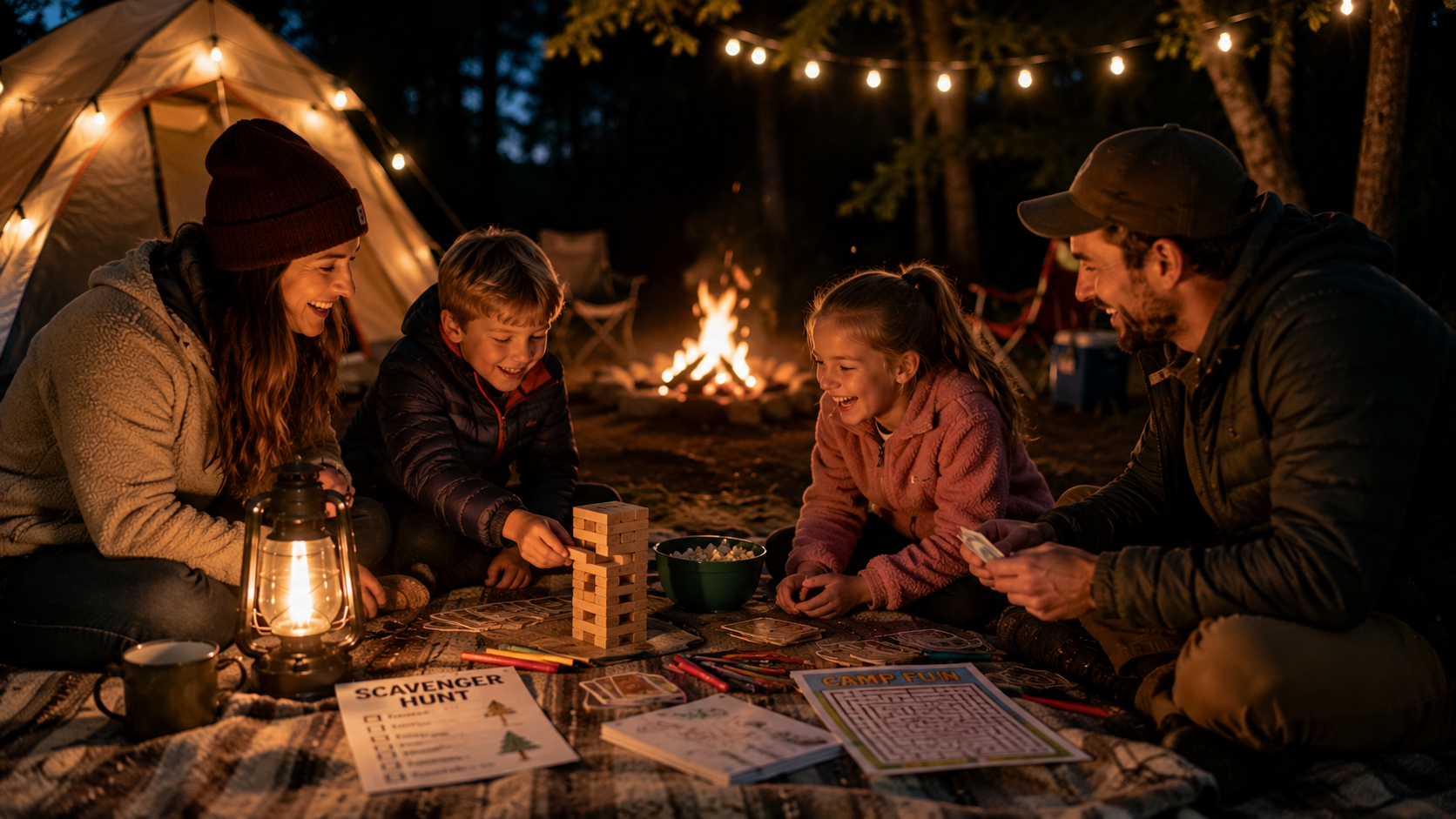 Kids games and outdoor activities for camping trips, school holidays and family fun