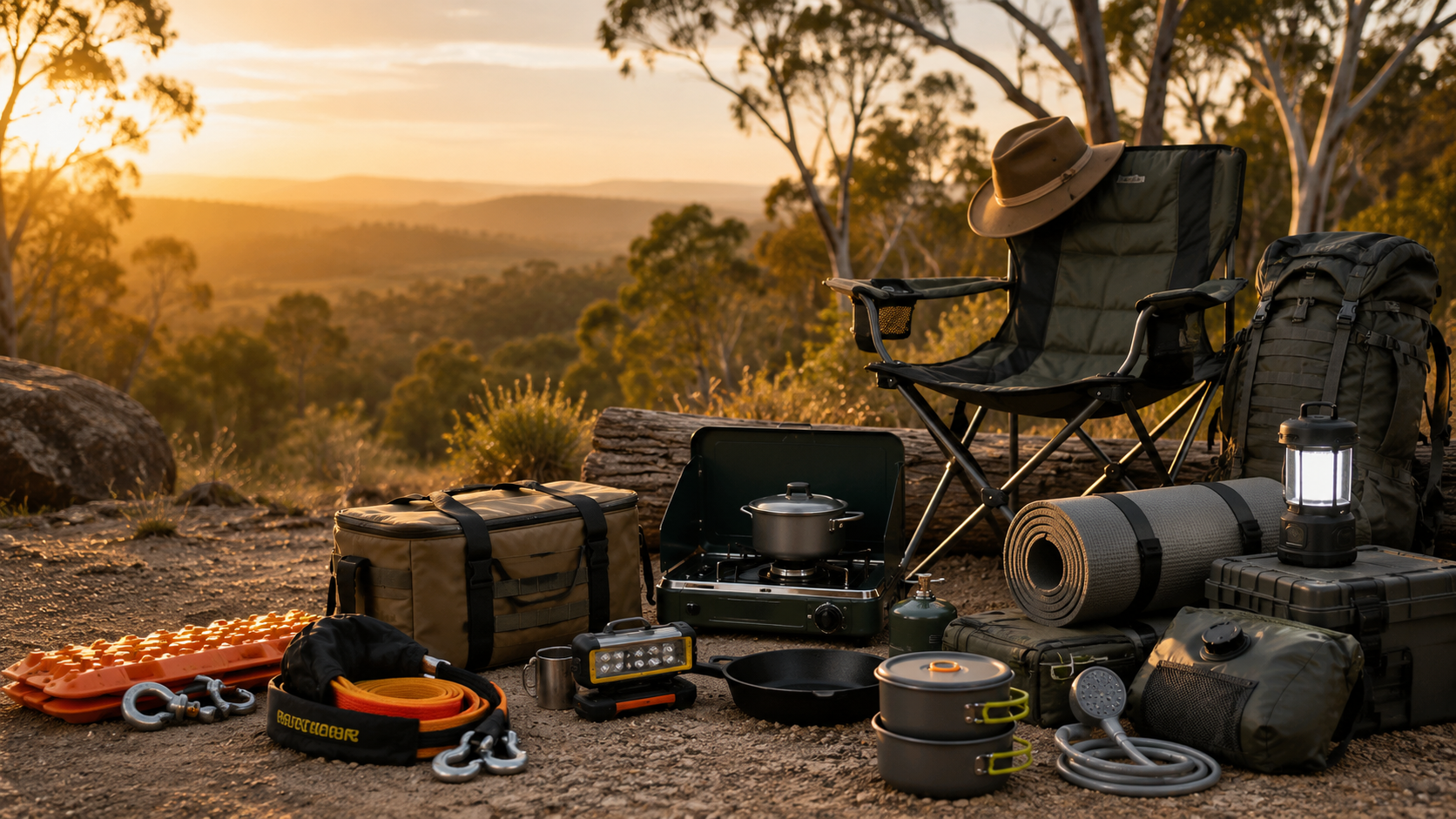 Camping and outdoor gear on sale in Australia including camp furniture, lighting, cooking gear and 4WD accessories