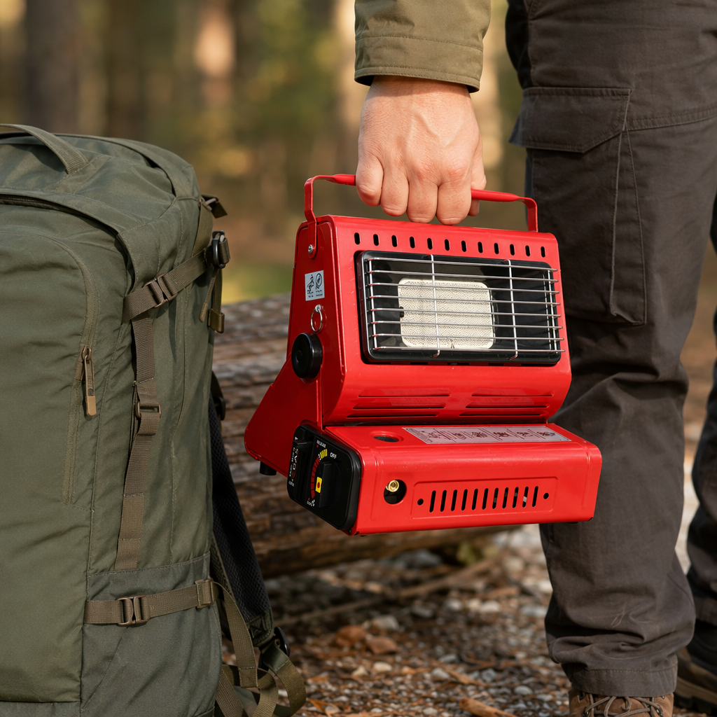 Portable Camping Gas Heater – (1.3kW Red)